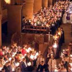 Advent procession in the Nave