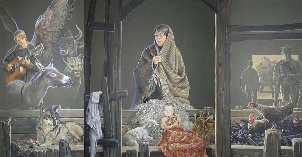 Nativity Triptych by Jennifer Bell