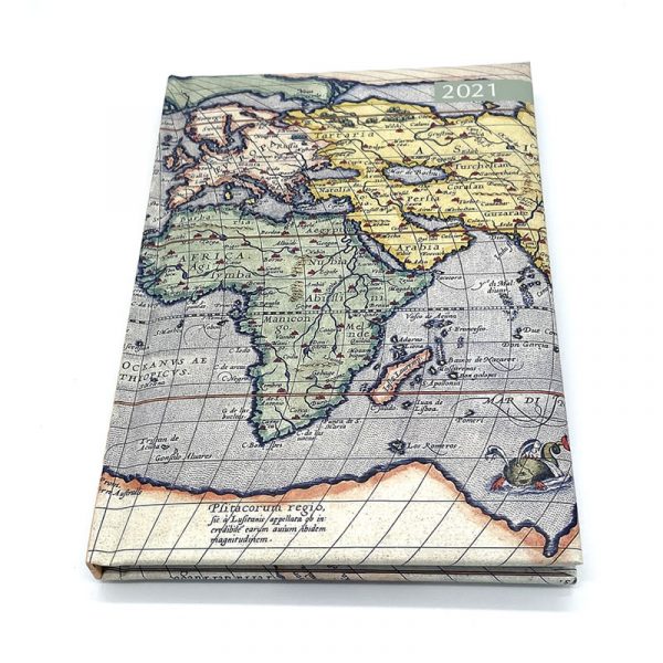 A5 Diary 2021 week to view ‘Antique Maps’