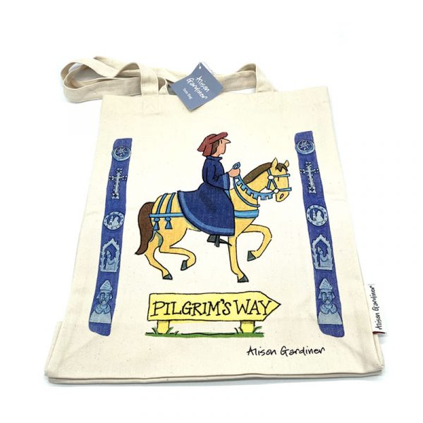 Alison Gardiner Tote Bag pilgrim on horseback