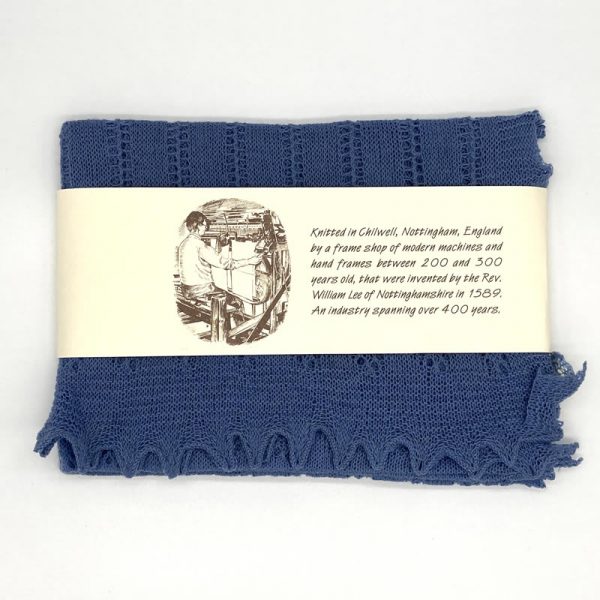 Knitted Wool Stole Airforce Blue