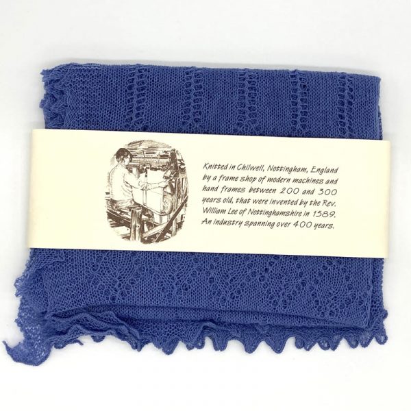 Knitted Wool Stole Saxe Blue