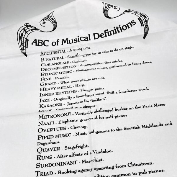 Tea Towel ABC Music Definitions top