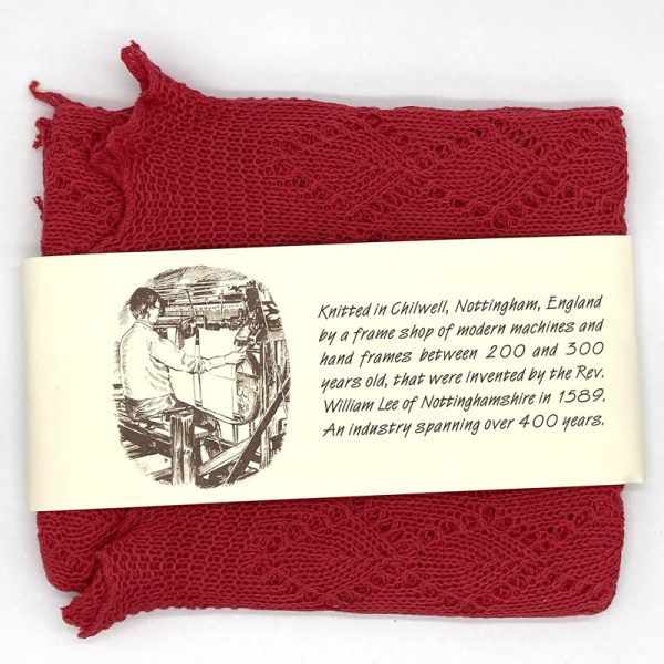 knitted cotton square red