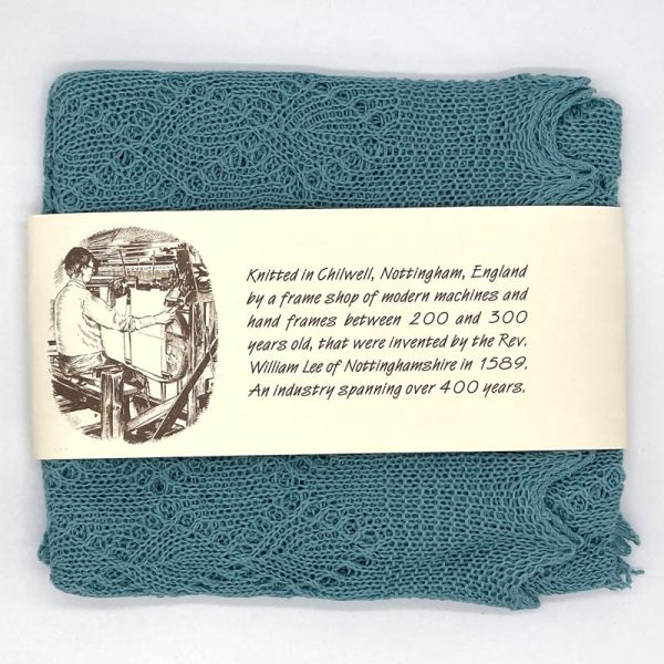 knitted cotton square turquoise