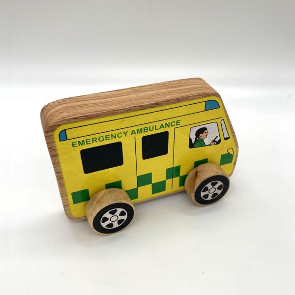 Ambulance fair trade wooden toy 35