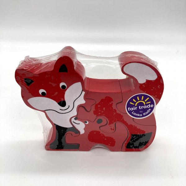 Fox puzzle fair trade wooden toy 40