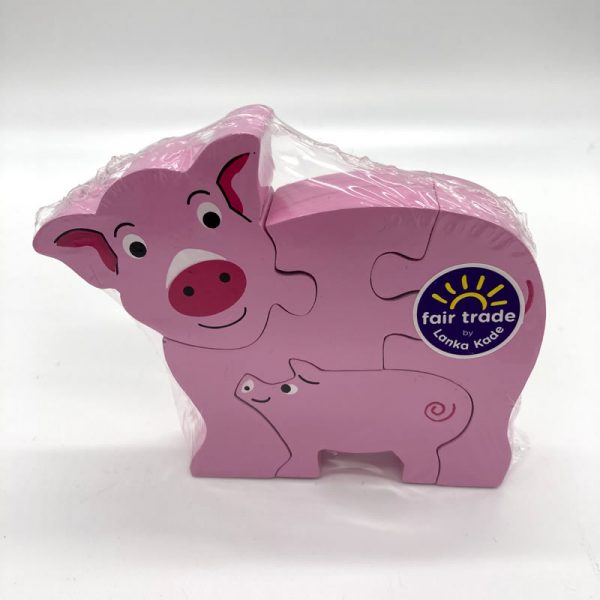 Pig puzzle fair trade wooden toy 41