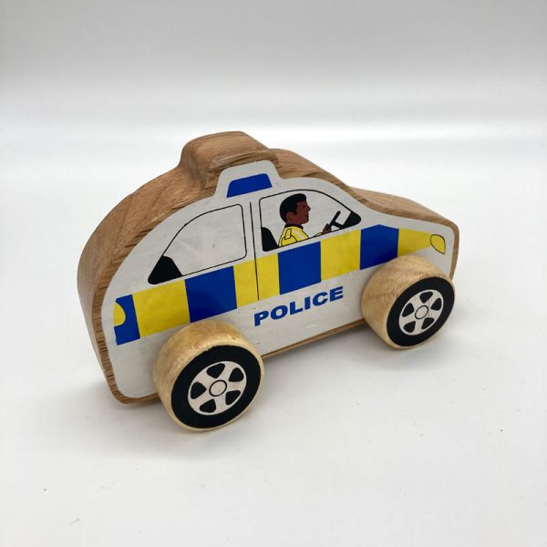 Police car fair trade wooden toy 37