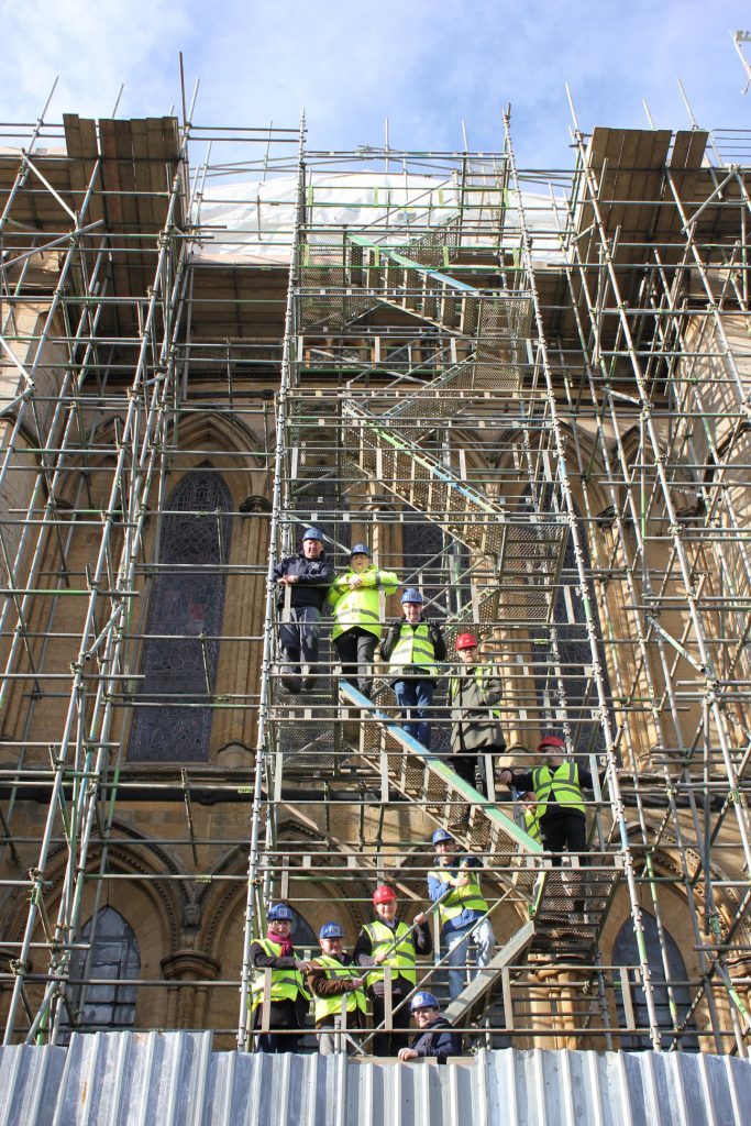 Scaffolding quire roof