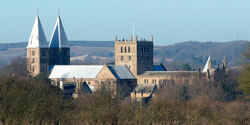 Southwell Minster in the landscape