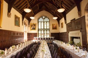 State Chamber set for a dinner